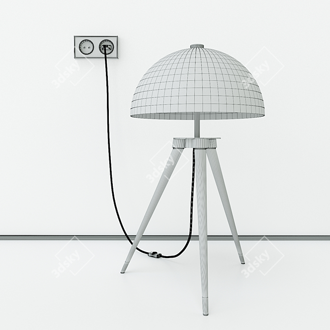 Sleek Coyote Floor Lamp 3D model image 4