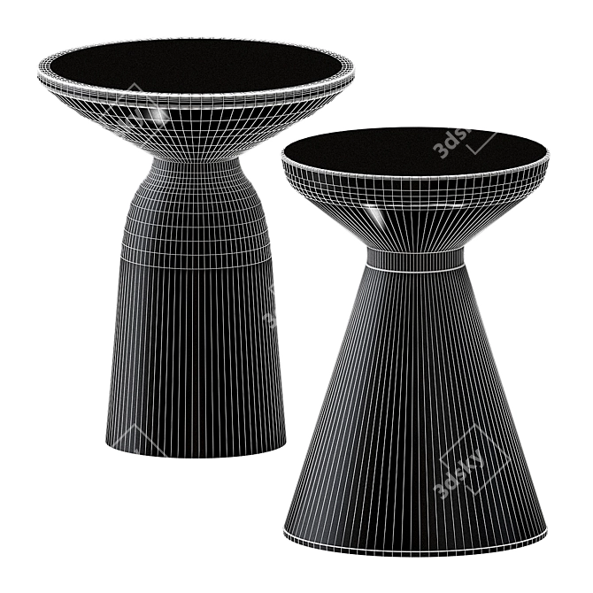 Modern Coral Side Table: Sleek & Stylish 3D model image 3