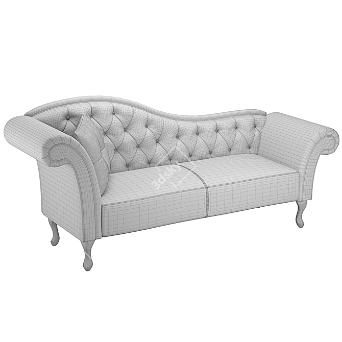 Elegant Chaise Lounge in 2K 3D model image 6