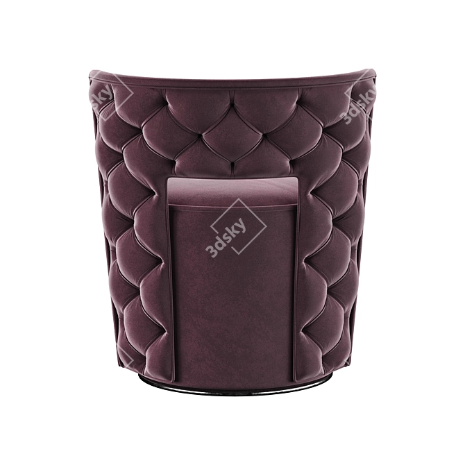 Luxury OM Rose Ottoman: Elegant and Comfortable 3D model image 2