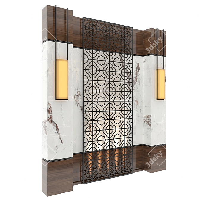 Title: Elegant Room Divider 3D model image 2