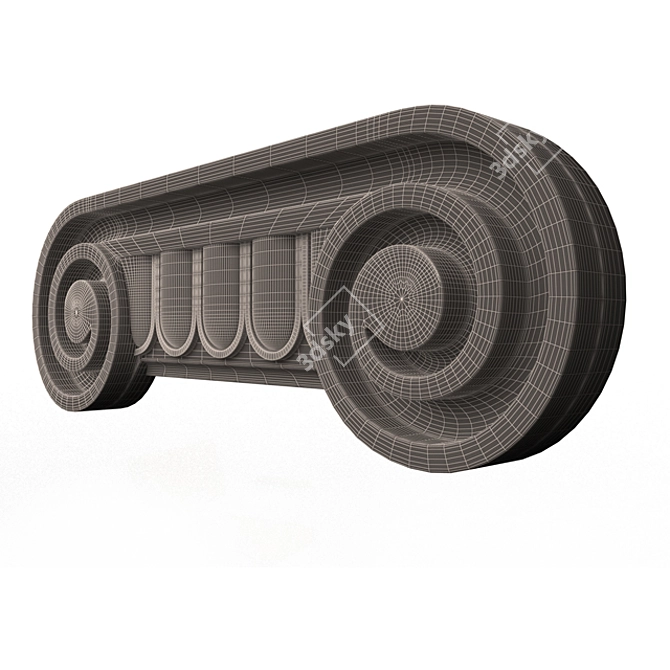 Vintage Ionic Capital: 3D Model 3D model image 2