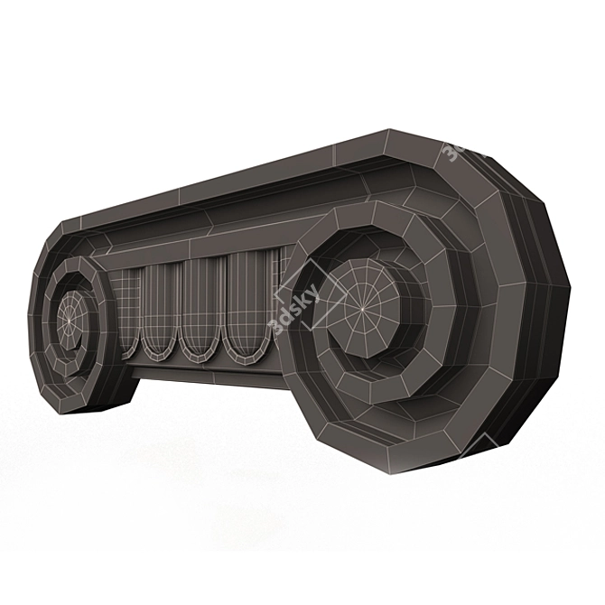 Vintage Ionic Capital: 3D Model 3D model image 3