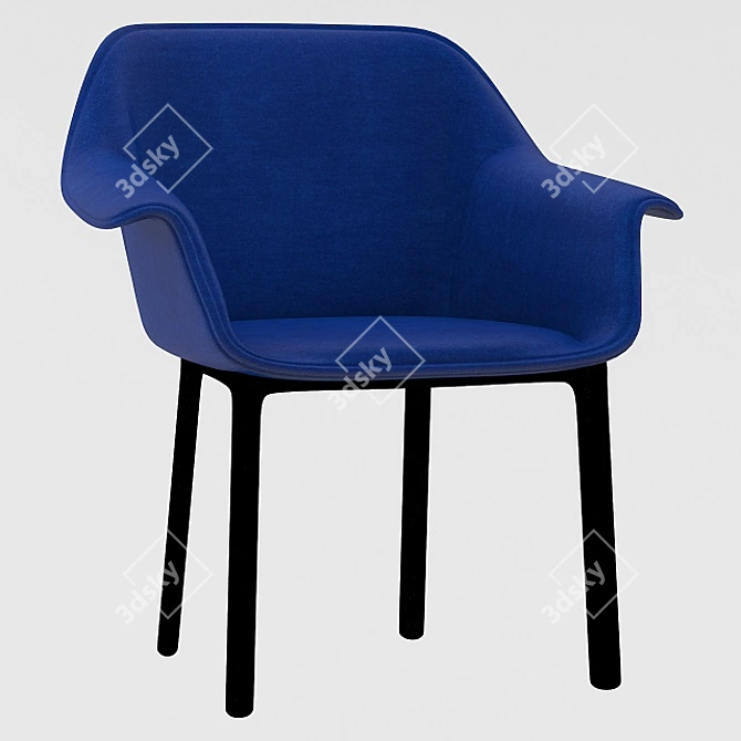 Sleek Porro Draped Chair 3D model image 4
