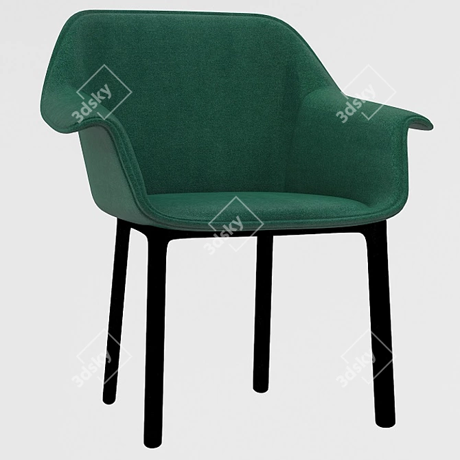 Sleek Porro Draped Chair 3D model image 5