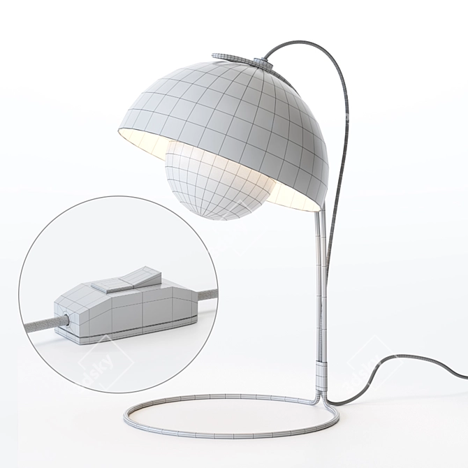 FLOWERPOT VP4: Modern Table Lamp 3D model image 10