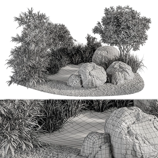 Nature's Haven: Backyard & Landscape Pound 3D model image 5