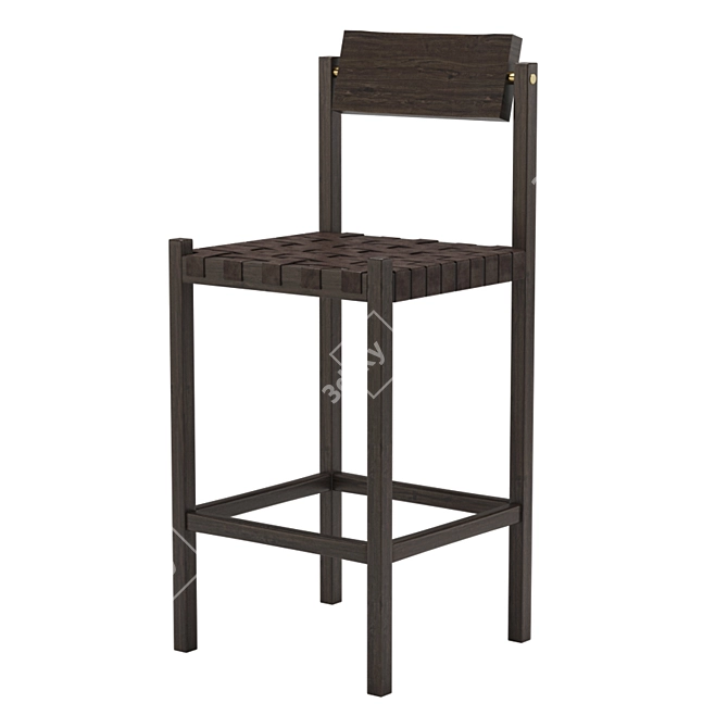 Thomas Hayes Mills Barstool: Vintage-inspired Design 3D model image 1