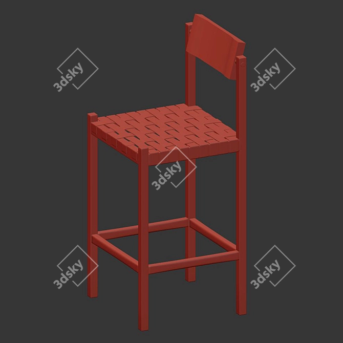 Thomas Hayes Mills Barstool: Vintage-inspired Design 3D model image 4