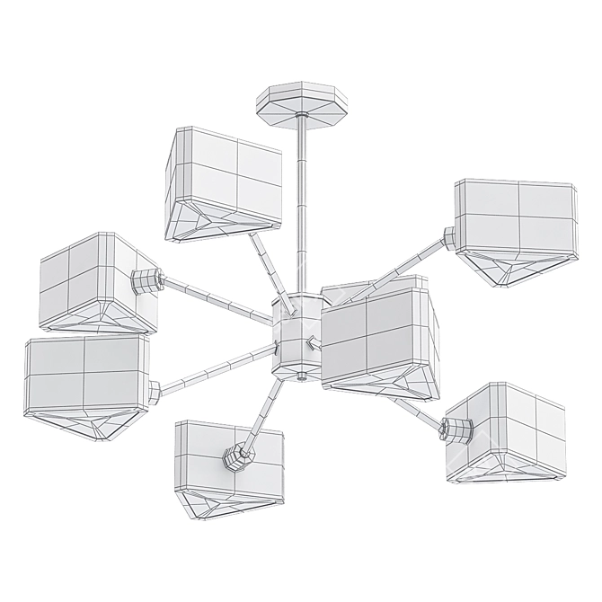 Stylish Freya FR5040PL Chandelier 3D model image 2