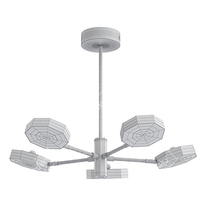 Elegant Freya FR6009PL Chandelier 3D model image 2
