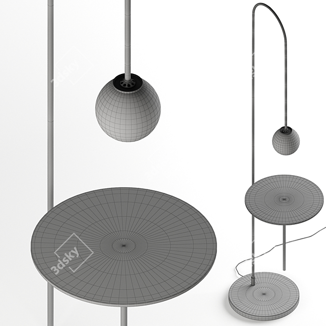 Versatile Illuminating Side Table 3D model image 3