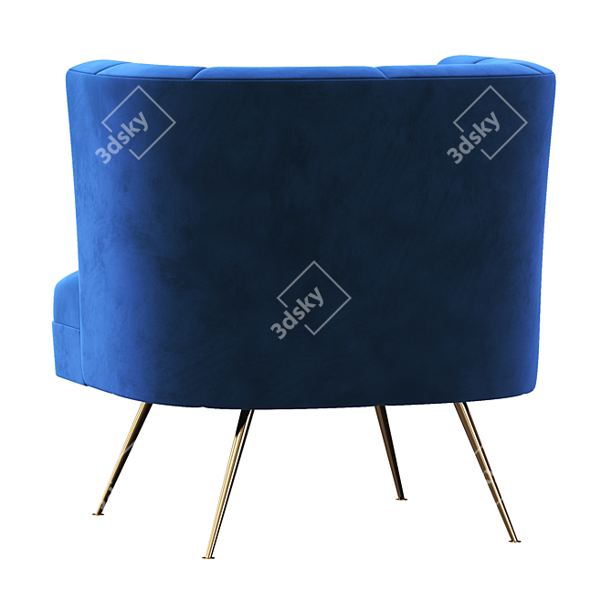 Italian Lounge Chairs: Adesso Imports 3D model image 4