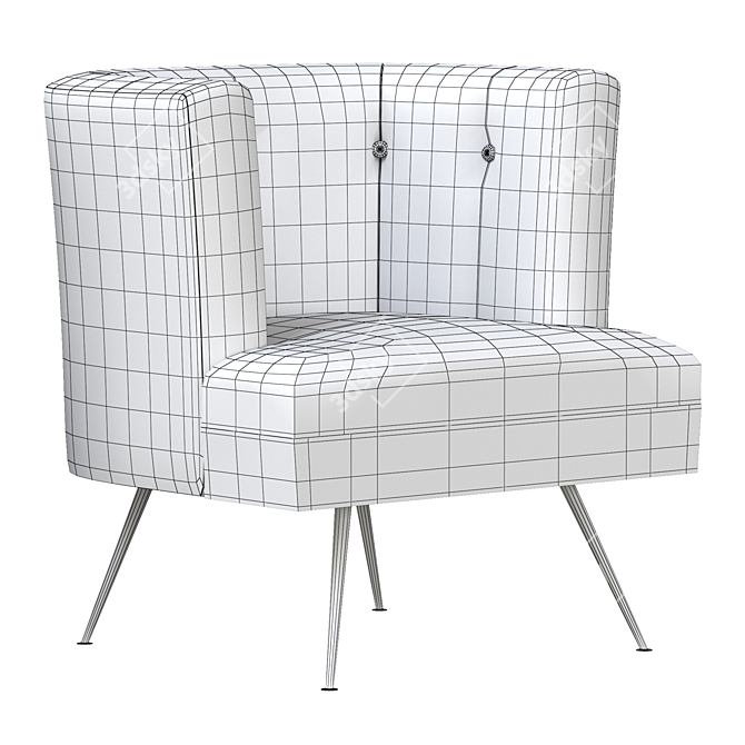 Italian Lounge Chairs: Adesso Imports 3D model image 5