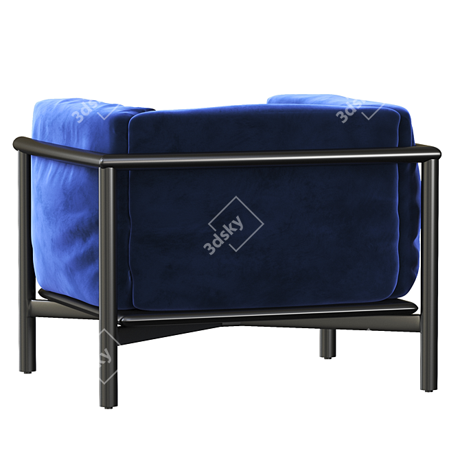 TAIKI Modern Wooden Armchair 3D model image 4