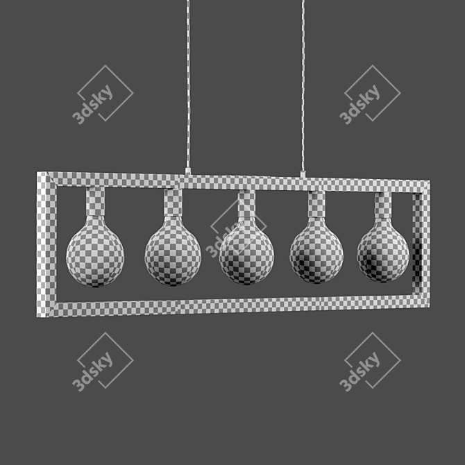 Vintage Industrial Ceiling Light 3D model image 6