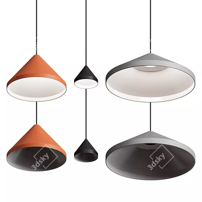 Vibia North LED Hanging Lamp: Elegant, Versatile Lighting 3D model image 2