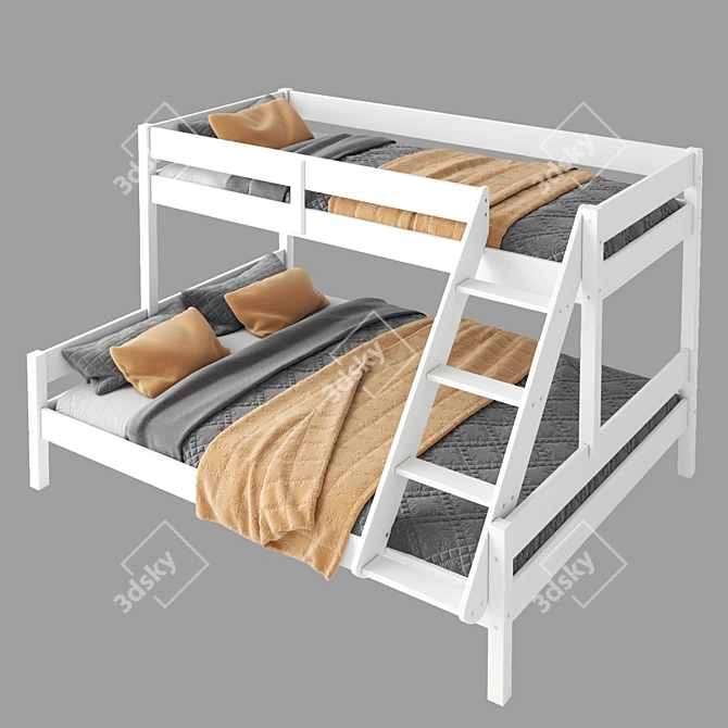 Versatile JYSK VESTERVIG Bunk Bed 3D model image 1