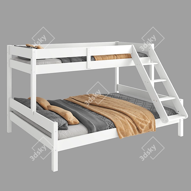 Versatile JYSK VESTERVIG Bunk Bed 3D model image 2