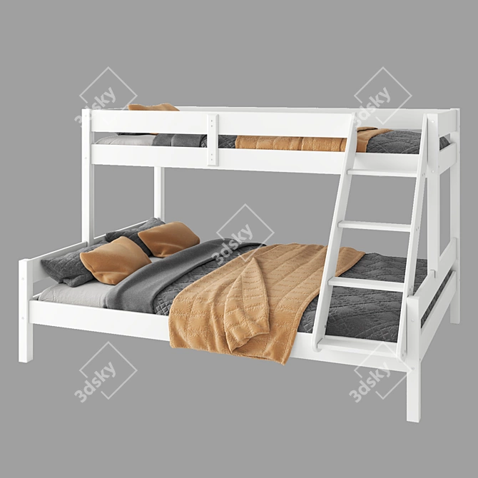 Versatile JYSK VESTERVIG Bunk Bed 3D model image 4