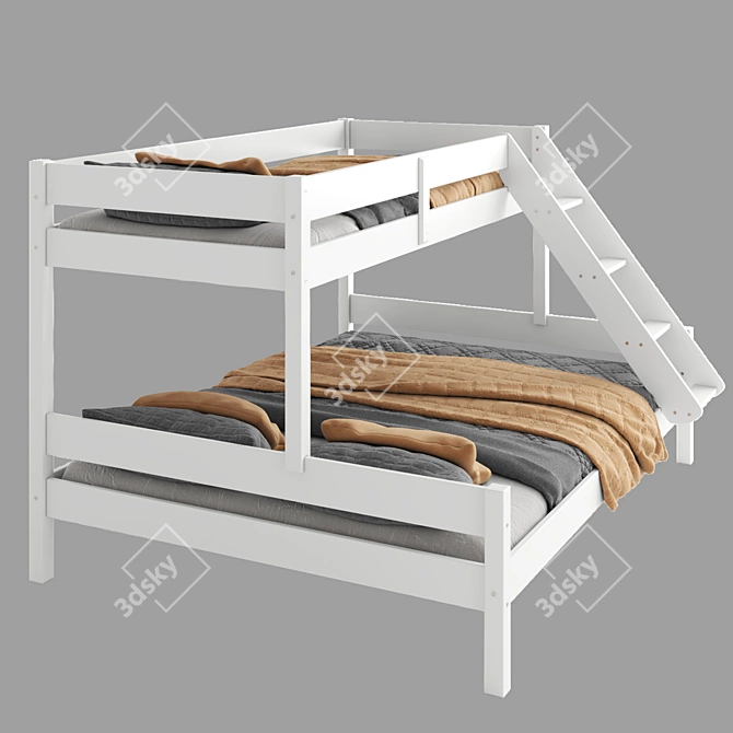 Versatile JYSK VESTERVIG Bunk Bed 3D model image 5