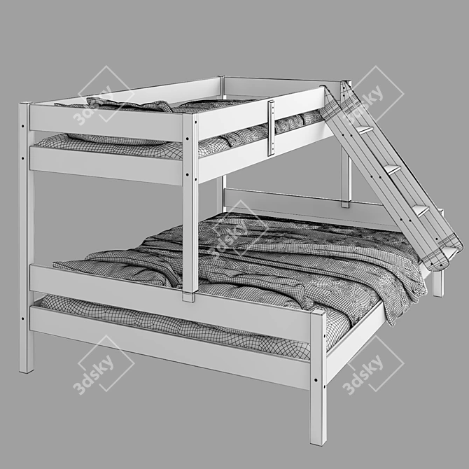 Versatile JYSK VESTERVIG Bunk Bed 3D model image 6