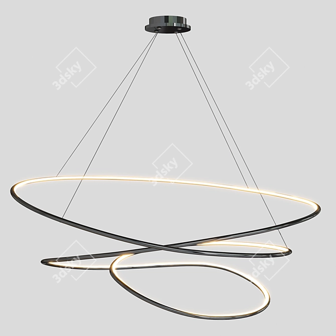Elegant LED Chandelier: The Perfect Lighting Accent 3D model image 1