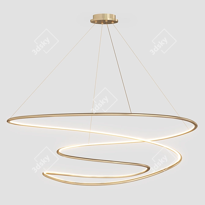 Elegant LED Chandelier: The Perfect Lighting Accent 3D model image 2