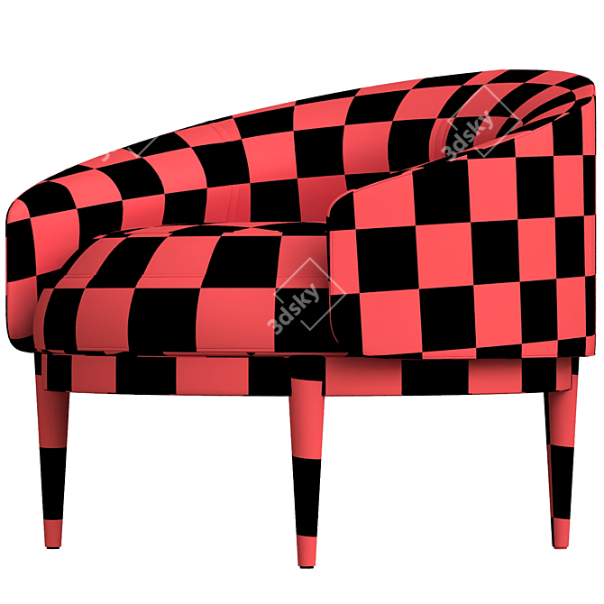 ErgoLux Armchair: Comfort & Style 3D model image 4