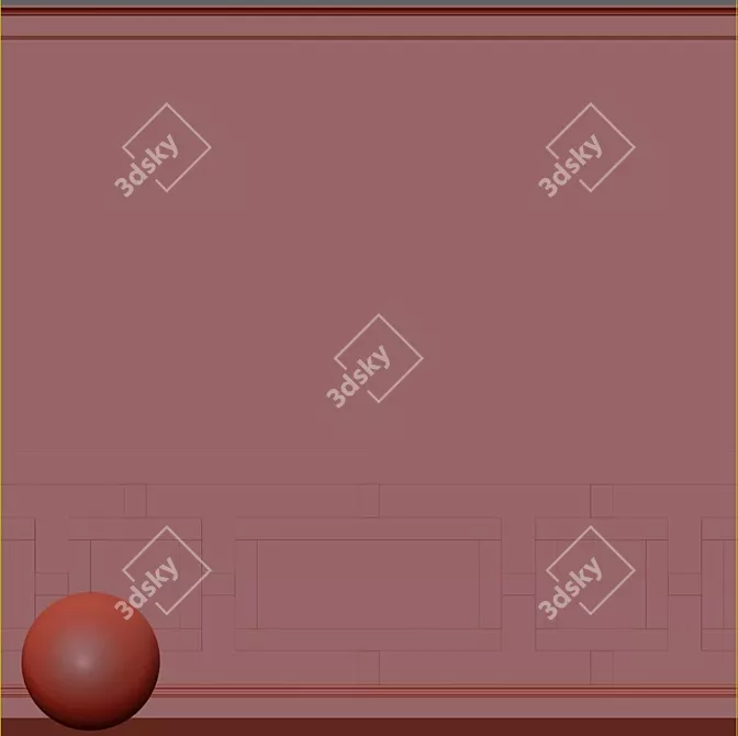 Elegant Plaster with Molding 3D model image 3