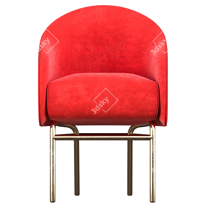 Modern Bar Chair with Sleek Design 3D model image 2