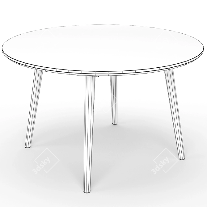 Modern Dining Table Set 3D model image 6