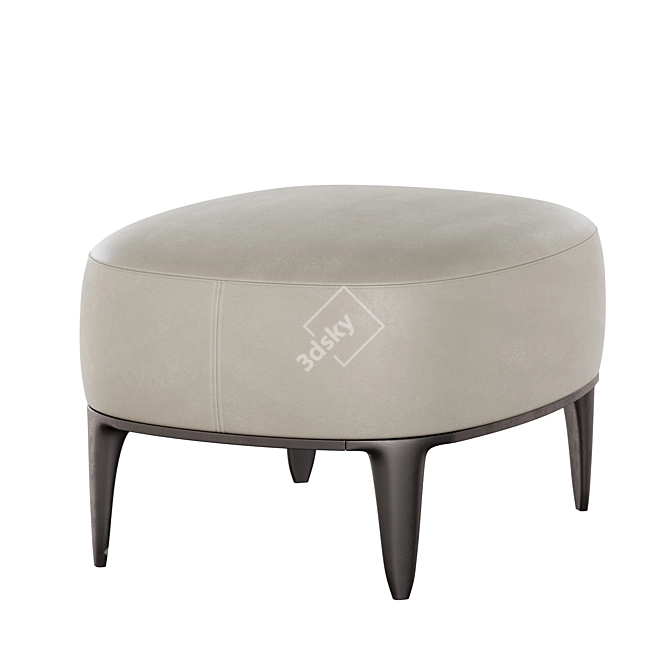 Elegant Poliform Gentleman Pouf 3D model image 1