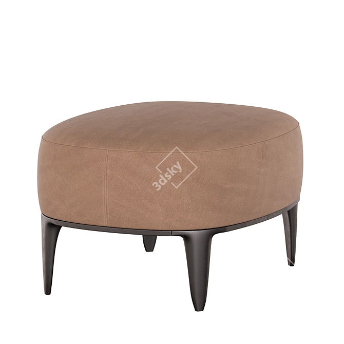 Elegant Poliform Gentleman Pouf 3D model image 3