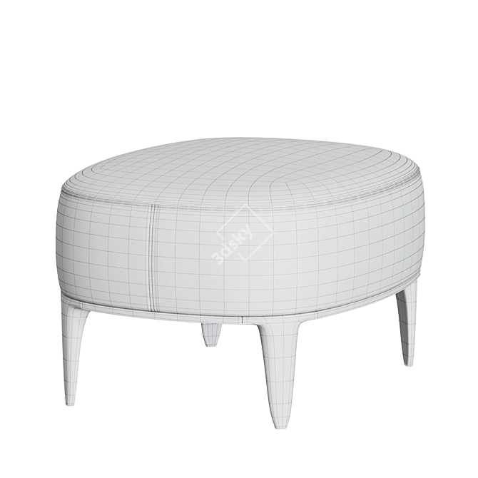 Elegant Poliform Gentleman Pouf 3D model image 5