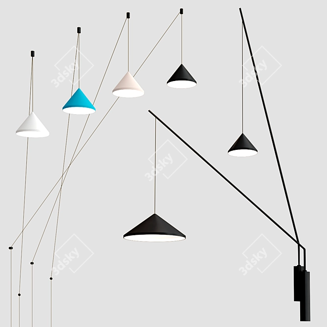 North Wall Lamp Collection: Surprising Lighting Effect 3D model image 1