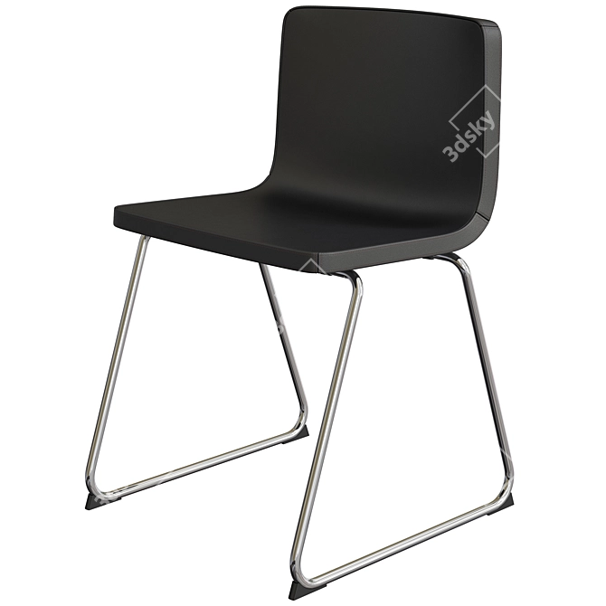 Bernhard Chrome Chair 3D model image 2