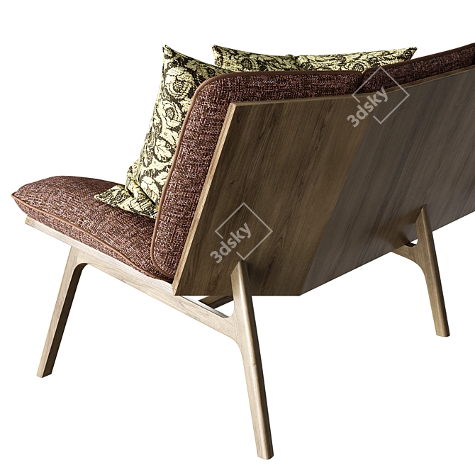 Elegant Oak Sofa: Collinet Poznan 3D model image 3