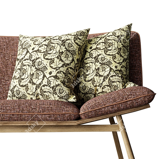 Elegant Oak Sofa: Collinet Poznan 3D model image 5