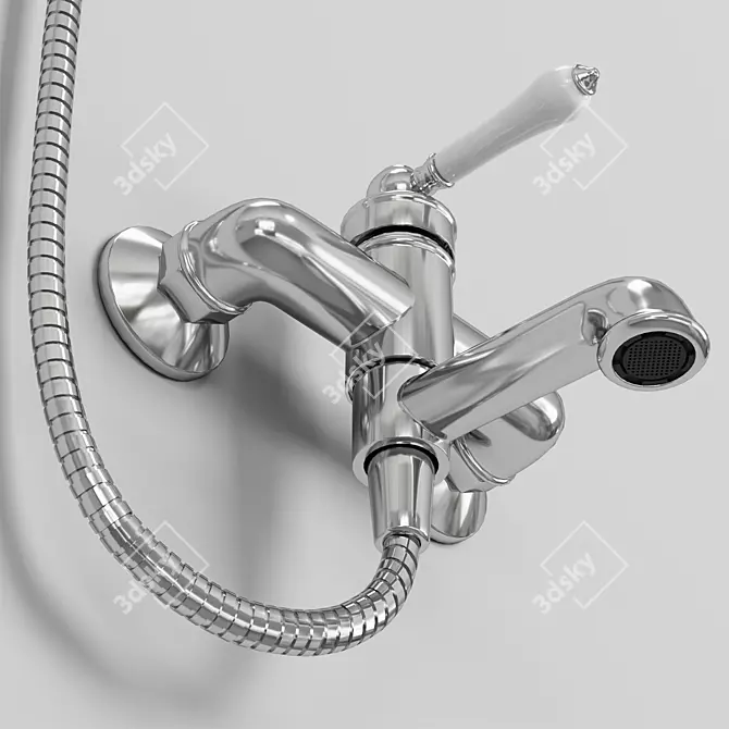 Vintage-inspired Oxford Bathroom Sink Faucet by IDDIS 3D model image 6