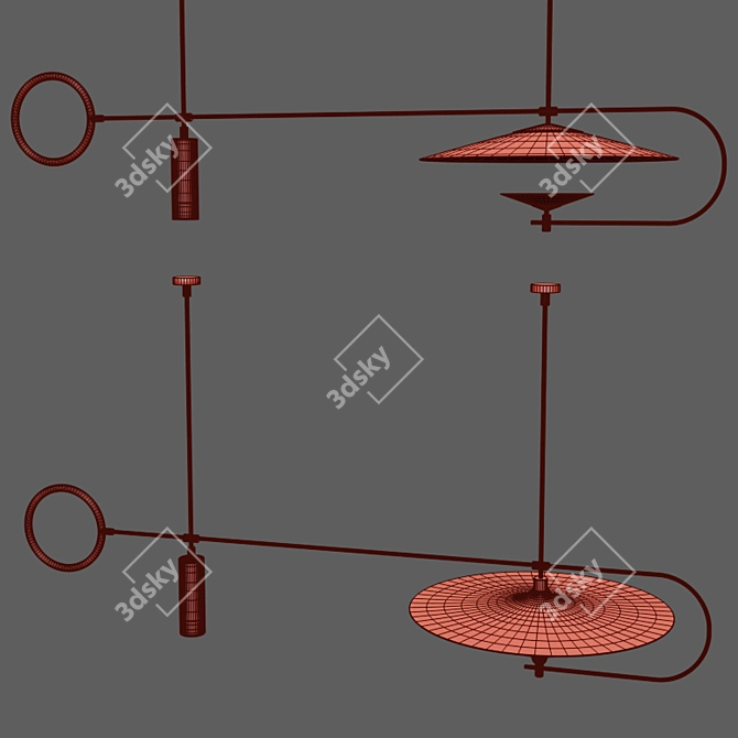 Modern LED Chandelier 3D model image 2