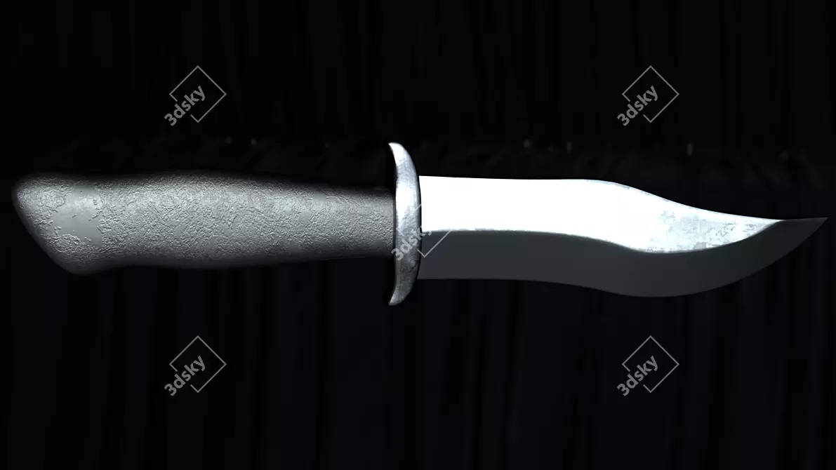 Low Poly Game Ready Knife 3D model image 1