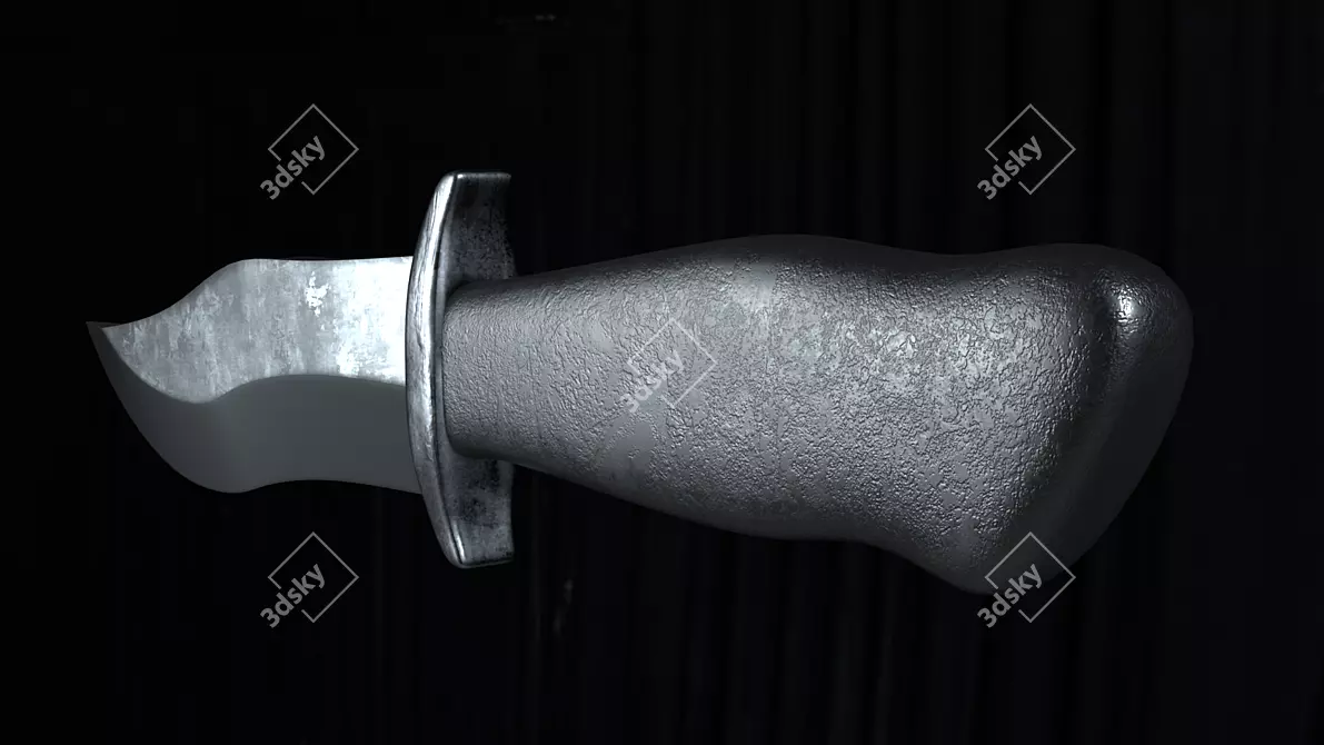Low Poly Game Ready Knife 3D model image 2