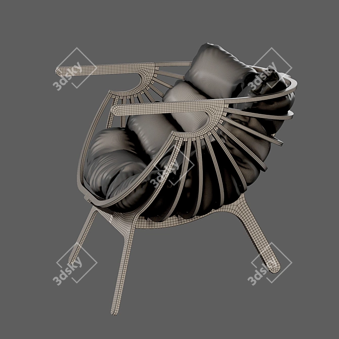 Elegant Shell Chair: Branca Lisboa 3D model image 4