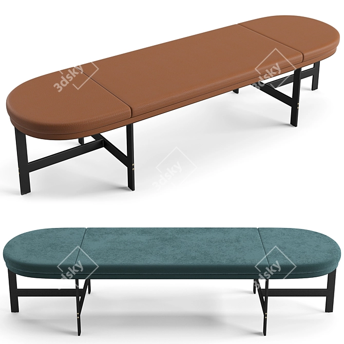 Contemporary Baxter Passepartout Bench 3D model image 1