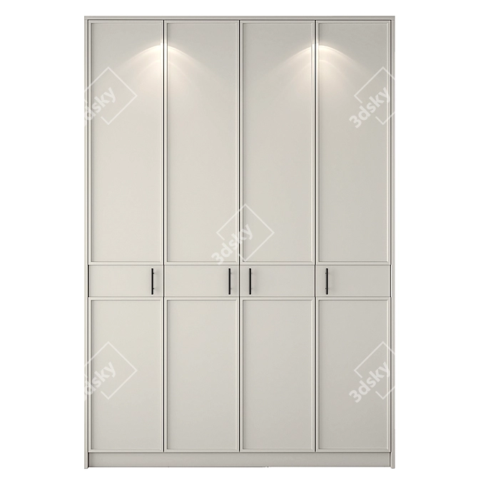 Modern Horn's Wardrobe Closet 3D model image 1