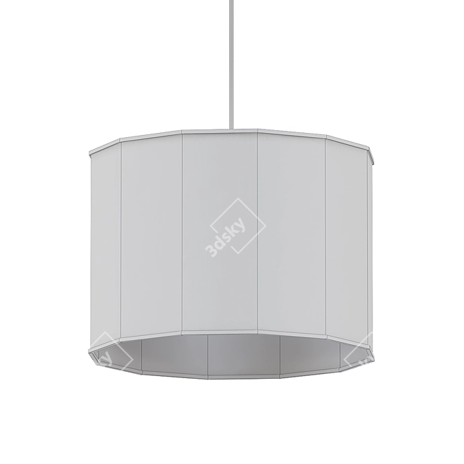 Elegant Moare Pendant Light 3D model image 2