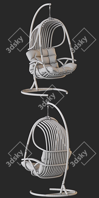 Suspended Swing Chair - Modern Design 3D model image 5