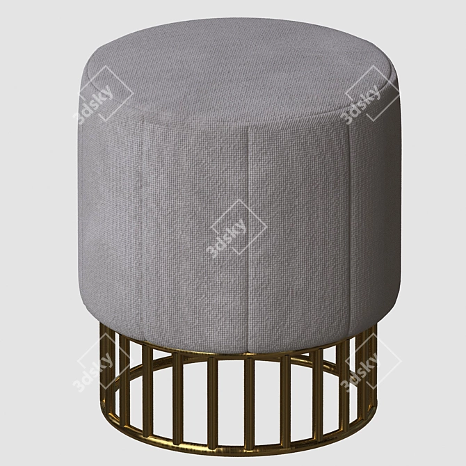 Glam Metallic Pouf: Corona Render 3, 3DS Max 2014 3D model image 1