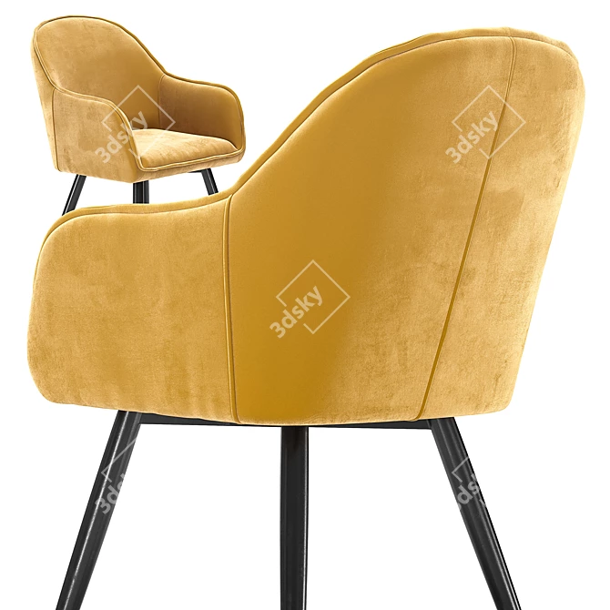 Modern Frida Dining Set: Chair & Table 3D model image 5